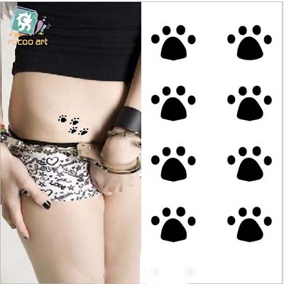 Female clean simple cute little paws disposable waterproof Design Water Transfer Temporary Tattoo(fake Tattoo) Stickers NO.10681
